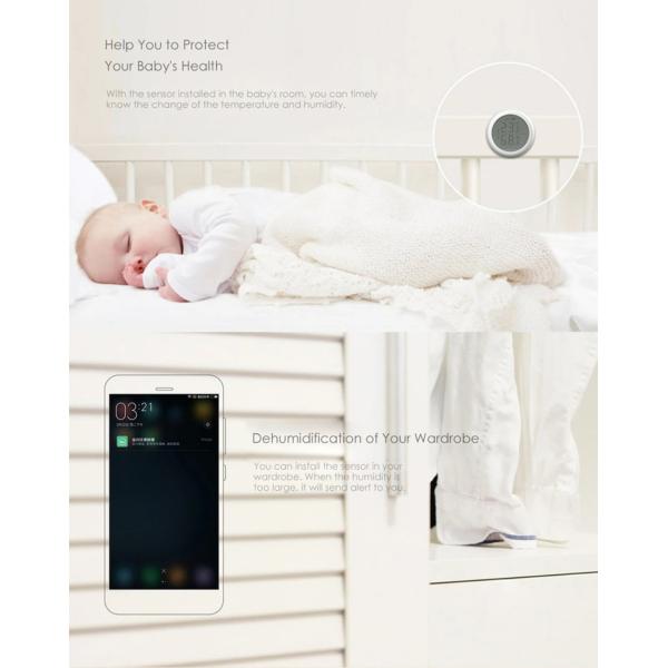Smart Home Tuya Zigbee Wifi Wireless Smart Temperature And Humidity Sensor lcd Screen Use With Gateway