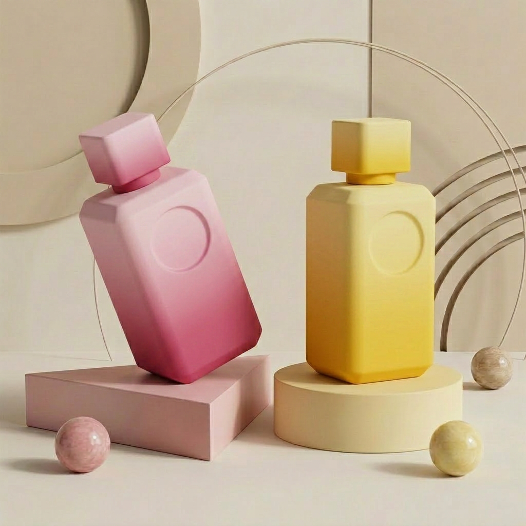 Anding Manufacturer Bulk Customizable Printing 100ml Rectangle Refillable High Quality Luxury Empty Glass Perfume Bottle