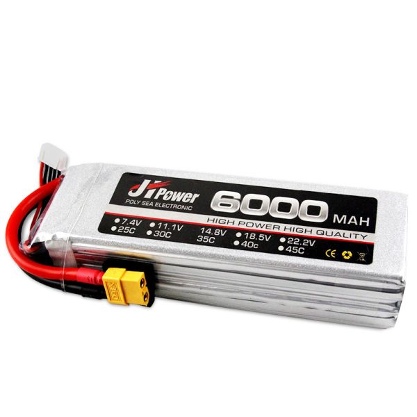 6000mAh 4S 60C LiPo Battery for FPV Drones, RC Cars and Model Aircraft, 14.8V