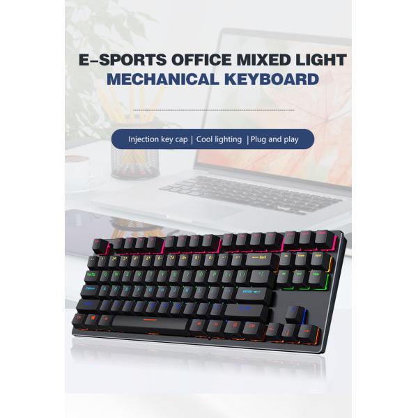 Wired Mechanical Keyboard with USB Type C Drive Interface Private Mold Green/Red Axis