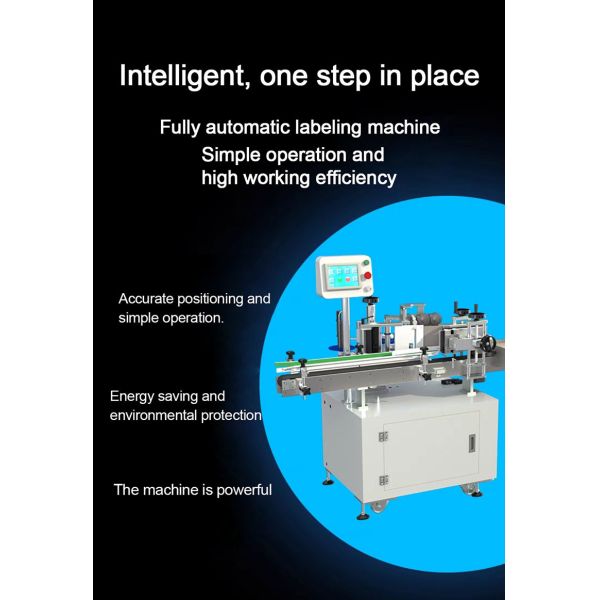 Tabletop Cylindrical Round Bottle Labeling Machine Sticker For Glass Plastic Bottle Can