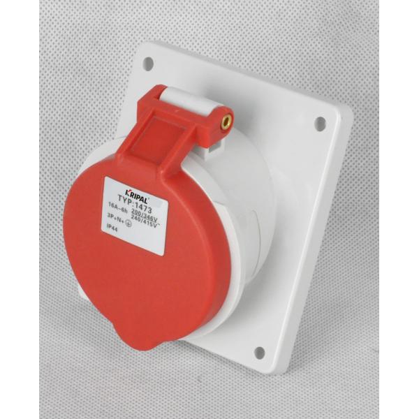 Angled inward tilt 20° IP44 Industrial Power Socket Single or Three Phase 16A,32A,63A 220V-250V; 380V-415V