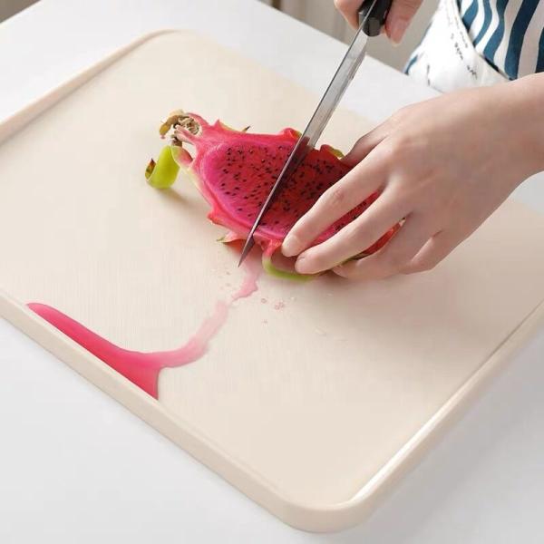 Custom Colored PP Chopping Blocks With Tray Index Plastic Cutting Board Set Large Size