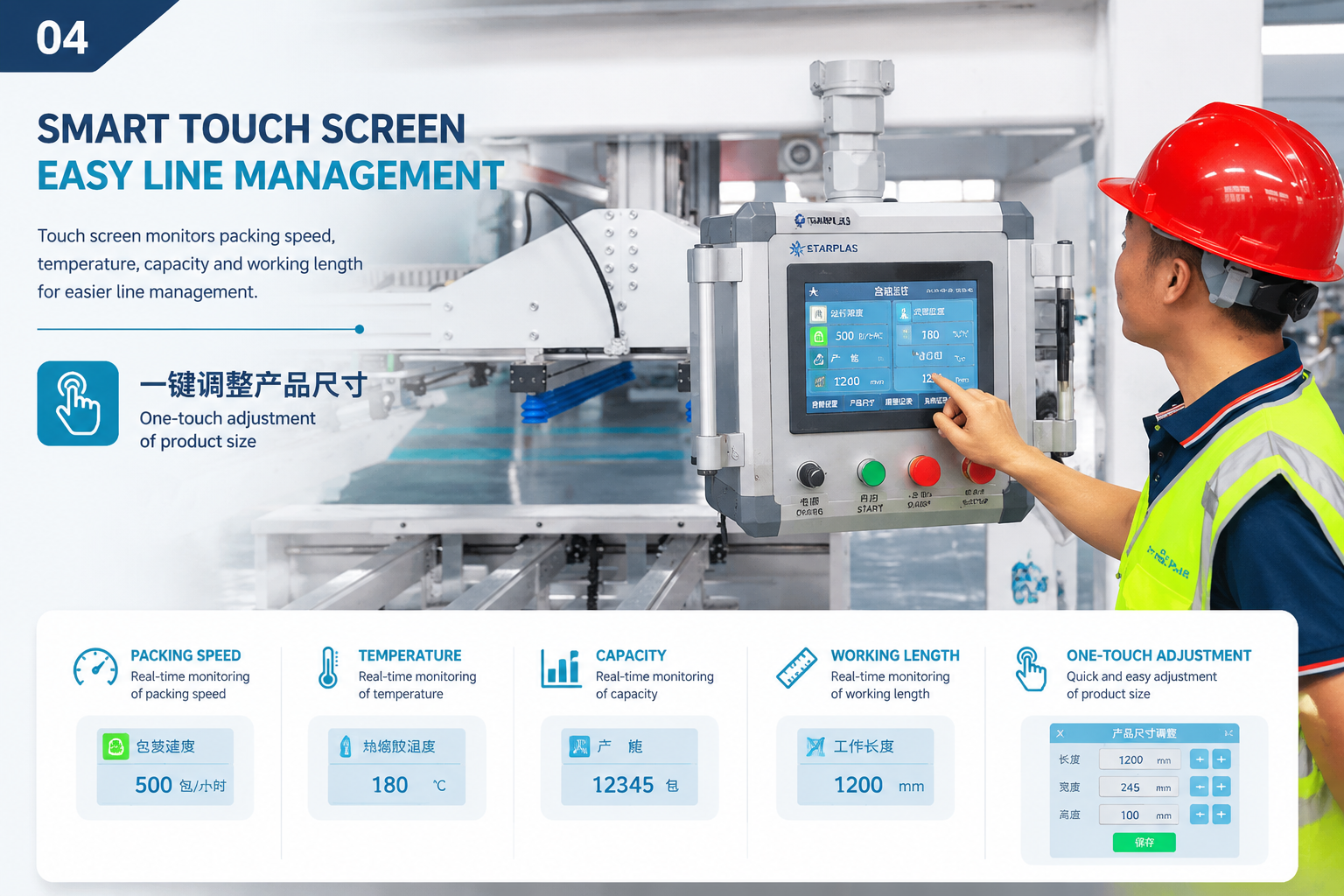 Automatic Packaging Machine with Auto Labeling for Square Vinyl Tile SPC WPC Flooring