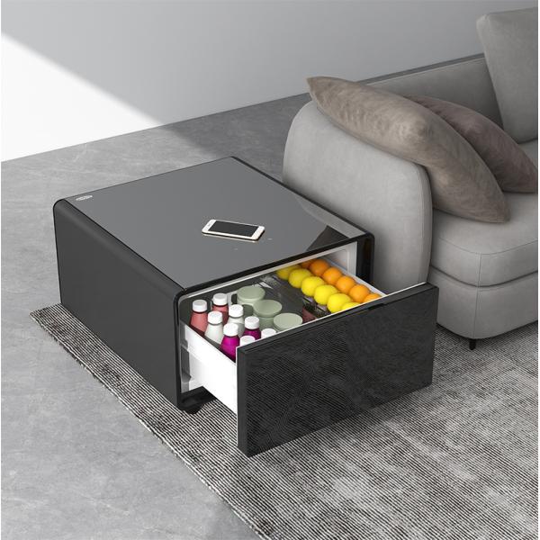 Wireless Charging Smart Tea Side Table With Compressor And 110-240V Voltage For Bedroom