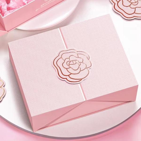 Custom Luxury Wedding Gift Box Packaging With Lid Boxes Foldable For Present For Wedding Birthday