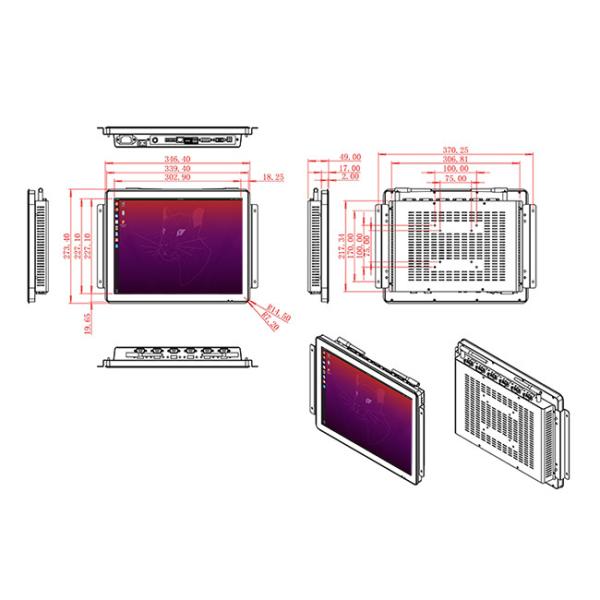 15-Inch Linux Embedded Control Terminal for Transportation Systems, Facility Monitoring, Command Centers, and Exhibition Booths