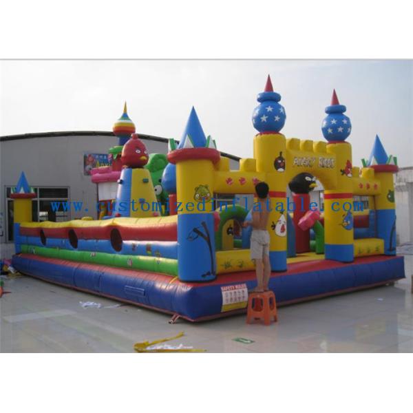 Outside Inflatable Amusement Theme Parks With Bounce House Waterproof PVC