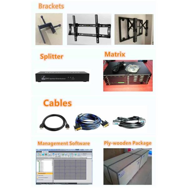 47 Inch Seamless Ultra Thin Bezel Video Wall Display Systems 50000 Hours