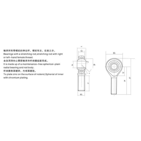 External Thread Rod Ends Bearing POSA Ball Rod Ends Self Lubricating