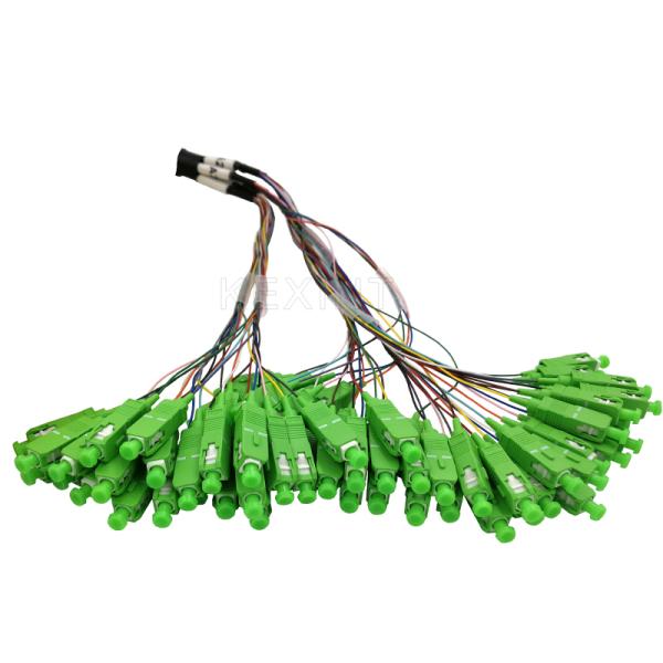 FTTH 64 Cores Unitube Yellow Fiber Patch Cables With Different Connector