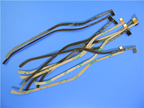 Single Layer Flexible Printed Circuit Board Built on Polyimide with Stiffener and Gold Pads for Antennas