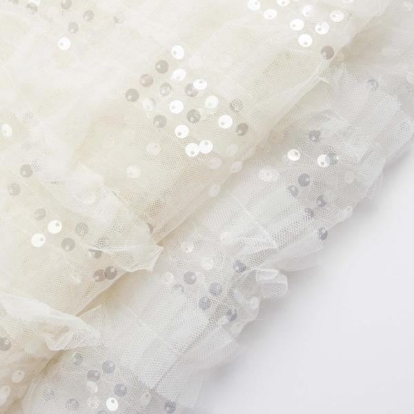 Customized Embroidered Mesh Gold Paillette Sequin Fabric Mesh Fabric With Sequins for Sale