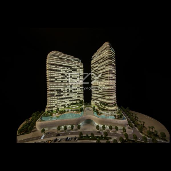 1:100 SAAS Tower Apartment Model 3D Printing Interior Decoration Physical Model For Display,Study