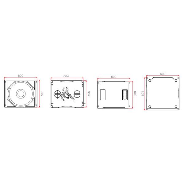 LA-10/LA-18B Line Array Full Range Speakers Waterproof Polyurea Spray Paint