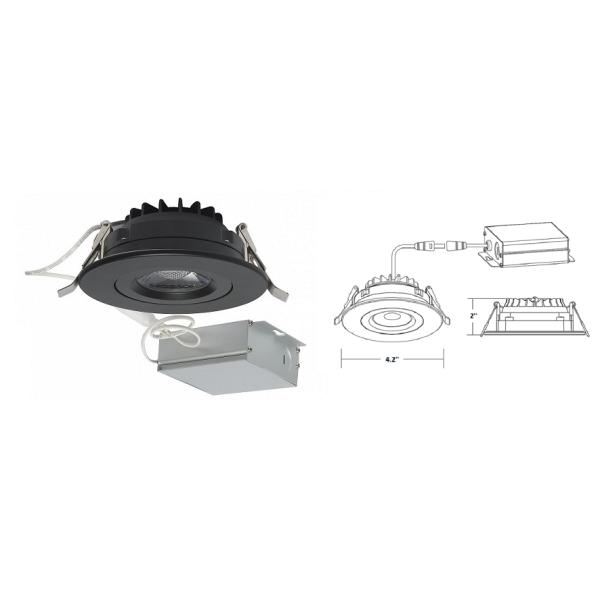 Fire Resistant Dimmable LED Downlights 5cct 12W 1000lm Residential