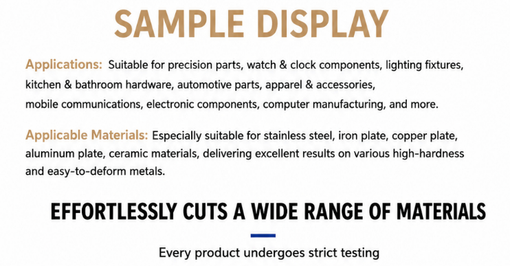 Precision Fiber Laser Metal Cutting Machine Ultra Fine Processing Non Metallic Material Application