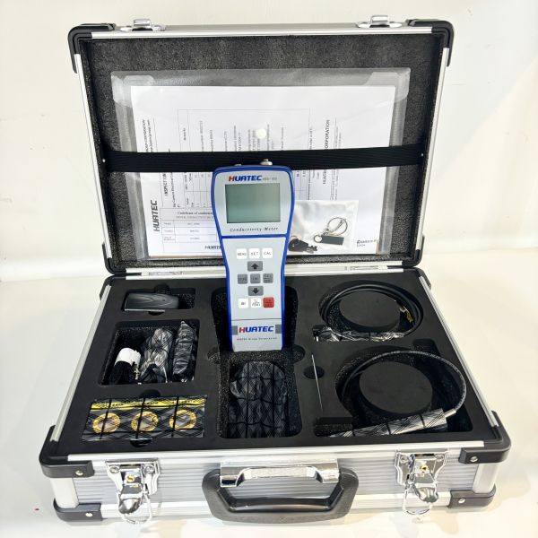 Digital Conductivity Meter Designed with Eddy Phase Switchable Frequencies 60KHz and 500KHz