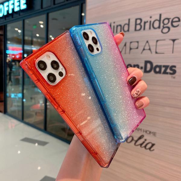 Gradient Color Shockproof Phone Cases L Square Shape Anti Fall For Iphone 11