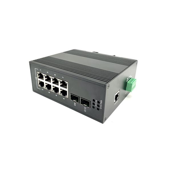 Outdoor Industrial Ethernet Switch 8 Port POE PSE 220v AC Input Support PoE+