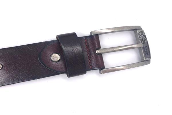 Casual Cowhide Mens Leather Studded Belt For Jeans / Punk Rock Rivets Belt With Buckle