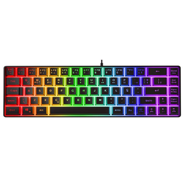 79-Key RGB Gaming Keyboard Customizable Keys Rainbow Backlit USB Plug-Play