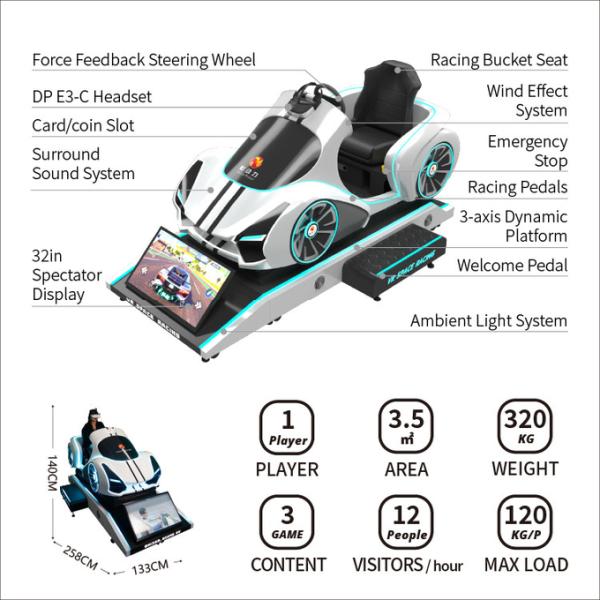 Vr Car Simulator Car Racing Game Vr Machine 9d Virtual Reality Driving Simulator Equipment Coin Operated Arcade Games