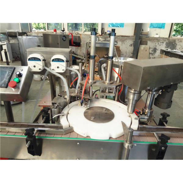 Touch Screen Plastic Bottle Filling Machine Peristaltic Pump / Piston Pump Measuring