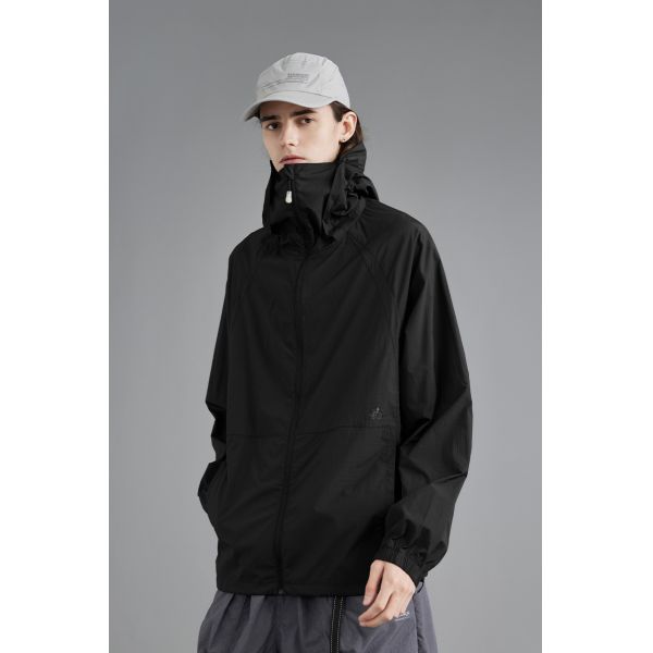 Custom UPF 50+ UV Protection Jacket 63% Polyester 37% Nylon Lightweight Windproof Sun Protection Hoodie Outdoor Custom Logo Skin Coat