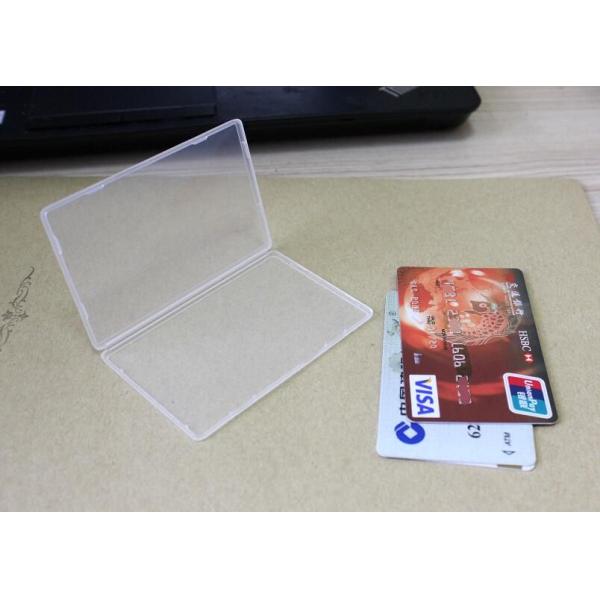 White Translucent Hard Plastic Badge Holder , Rigid Name Badge Printer