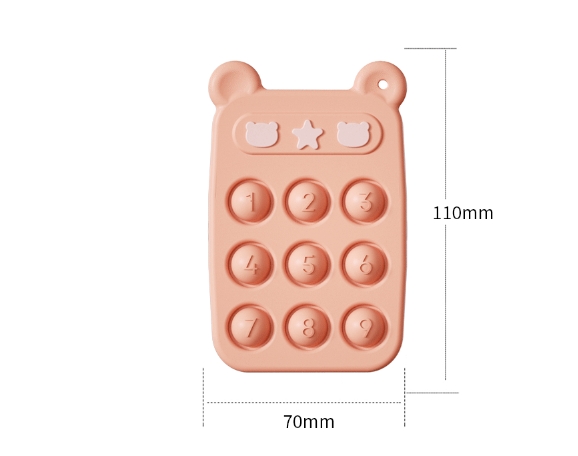 Bear Shaped Baby Tooth Grinder Heat Resistant Silicone Teething Toy with OEM Accepted