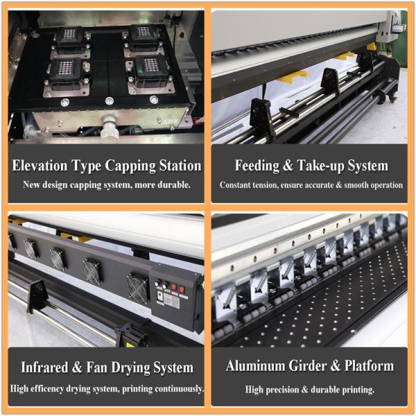 2.5m Eco Solvent Ink Flex Banner Printer With 2 / 4pcs Head