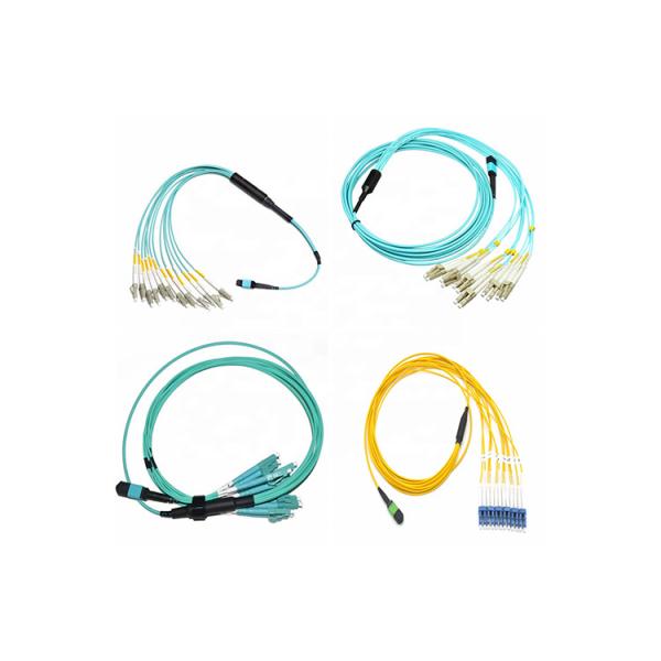 Multimode MPO Patch Cord Breakout LSZH Optical Fiber Jumpers Single Mode