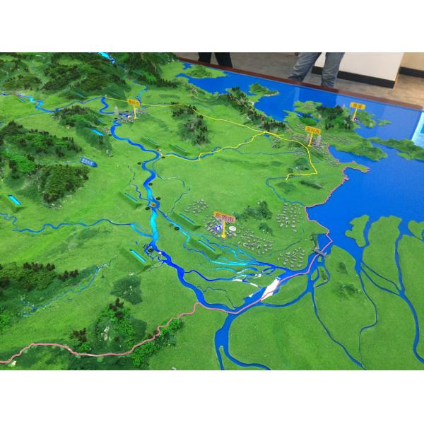 Regional landscape model with LED lighting