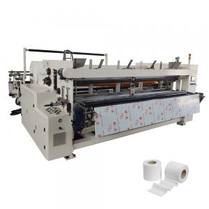 China Automatic 380V PLC Controlled Toilet Tissue Paper Rewinding Machine 230M/Min on sale