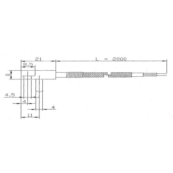 Plastic Mould Hot Runner Manifold Thermocouple Temperature Sensor Probe J Type