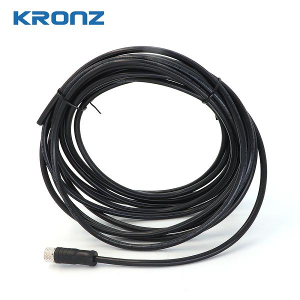 M8 Female 3-Pin Shielded Cable Connector IP67