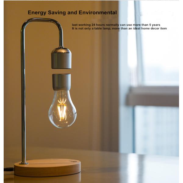 Magnetic Levitating Floating Wireless LED Light Bulb with Wireless Charger for Desk Lamp Home Room Office Decor Unique G