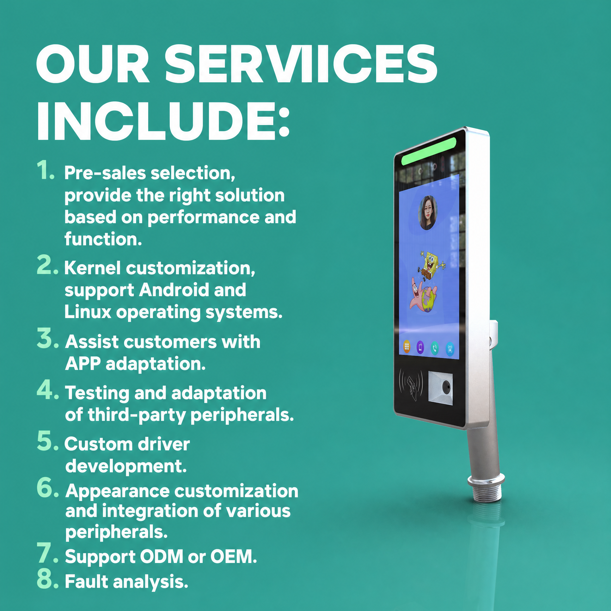 8" Face Recognition QR Code & Card Turnstile Access Control Terminal