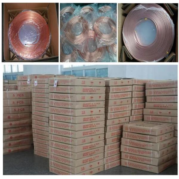 ASTM B280 AC 3/8'' 1/2'' 3/4'' 1/4'' Straight Copper Tube For HVAC Rolling Pancake Coil