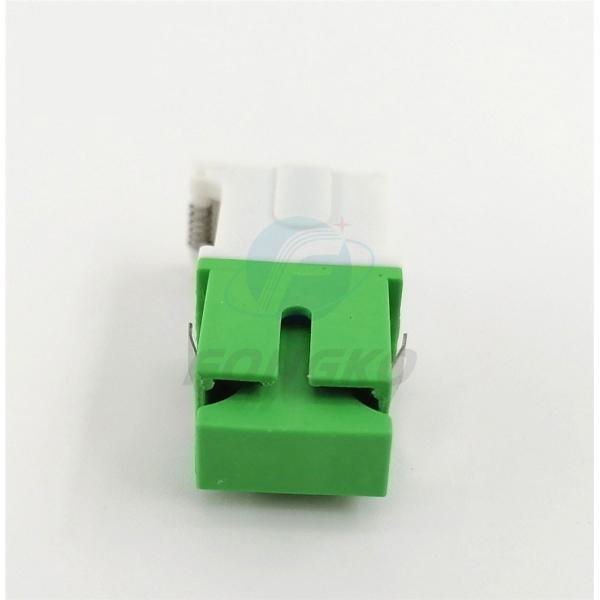 Auto Shutter APC Simplex Singlemode White Green Shell metal shrapnel Adapters SC/APC Fiber Optic Adapter