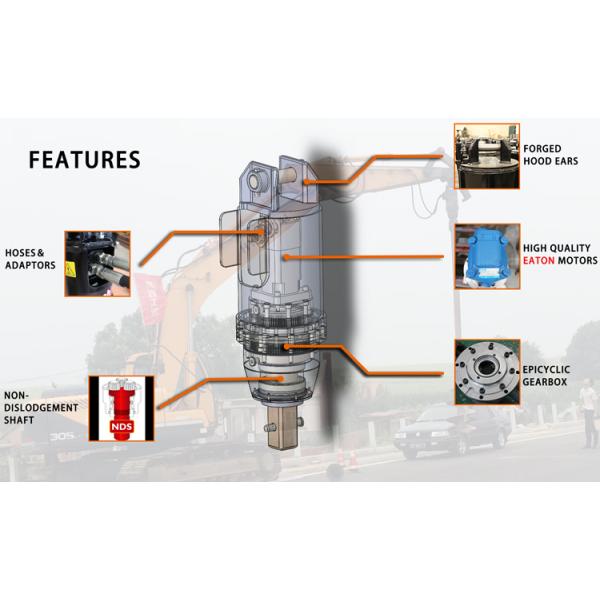 Hydraulic Ground Earth Auger Drill For Excavator Skid Steer Backhoe Loader Crane