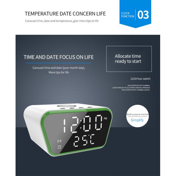 Oem Qi Wireless Charger Clock