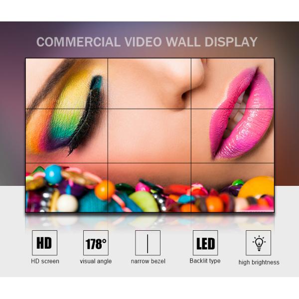 Narrow Bezel LCD Video Wall 178° View Angle 1080FHD Resolution Widescreen 55''
