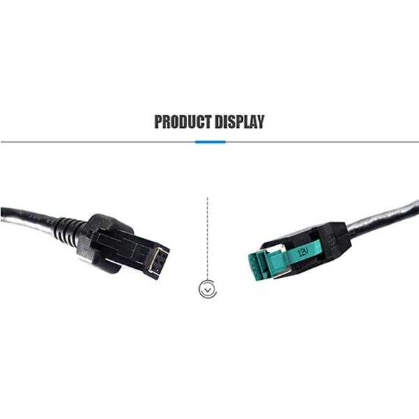 POS System 12V Double Ended USB Cable Copper Core Wire With 3.8M Length