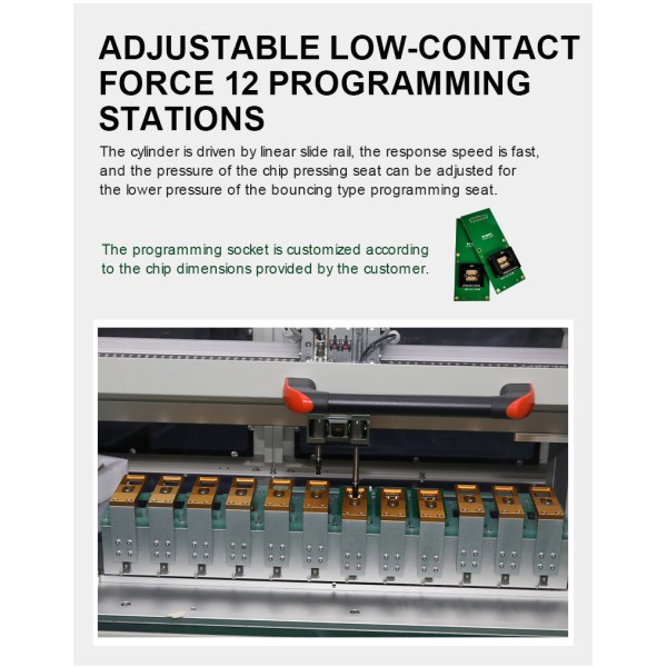 High Precision Tape Programming Machine KA82-2500F | 12 Stations + 2 Nozzles | Linear Motor Drive for QFP/QFN/SOP Mass Production