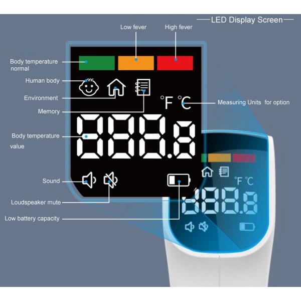 High Accuracy Infrared Forehead Thermometer 3 - 5cm For Fast Temperature Reading