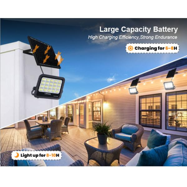 TK-Z Solar Flood Light - High-Efficiency Lighting Solution with 13-Year Lifespan black color ABS housing for outdoor using