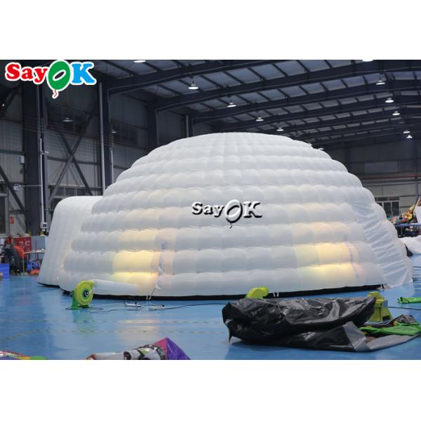 Inflatable Igloo Tent Pure White LED Inflatable Tent Lighting Round Dome For Disco Party Events