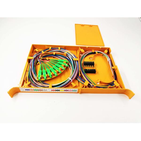 ABS Plastic 12 Colored Pigtails Optical Splice Tray Cassette